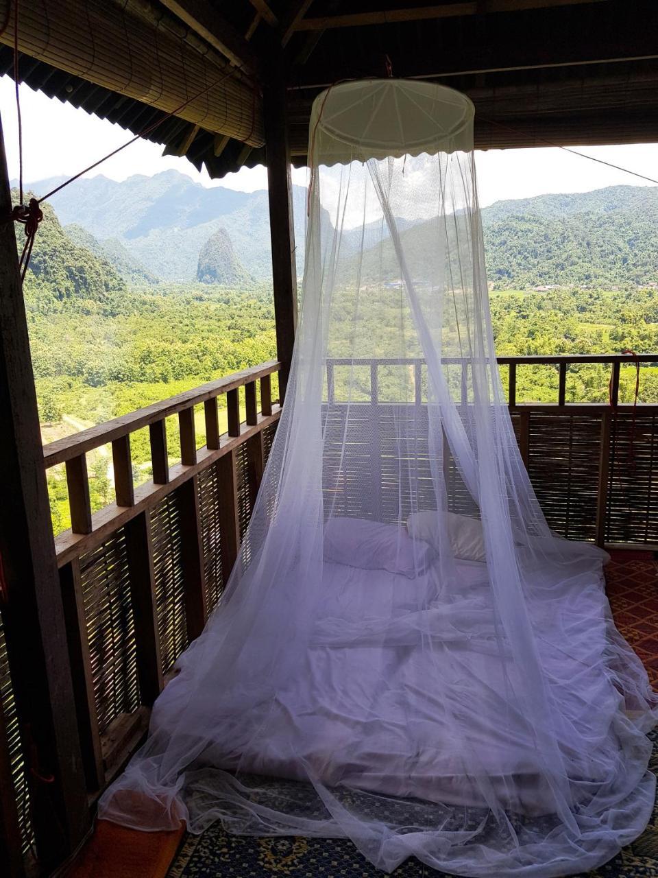 Elephant Adventure Village Tree House Vang Vieng Bagian luar foto